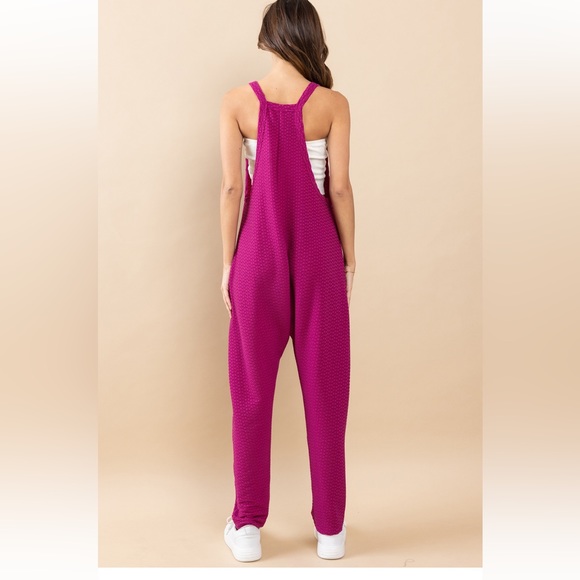 11 Textured Fabric Harem Jumpsuit - Picture 5 of 5